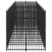 Produktbild för Hundgård för utomhusbruk stål 18,43 m²
