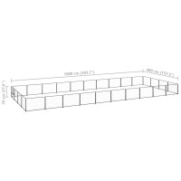 Miniatyr av produktbild för Hundgård svart 40 m² stål