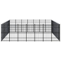 Produktbild för Hundgård för utomhusbruk stål 51,61 m²