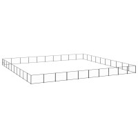 Produktbild för Hundgård svart 100 m² stål