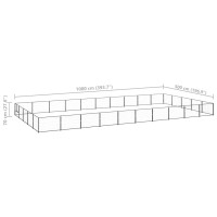 Produktbild för Hundgård svart 50 m² stål