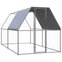 Produktbild för Hönsbur för utomhusbruk 2x4x2 m galvaniserat stål