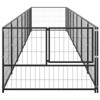 Produktbild för Hundgård svart 7 m² stål