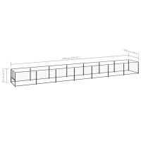 Produktbild för Hundgård svart 7 m² stål