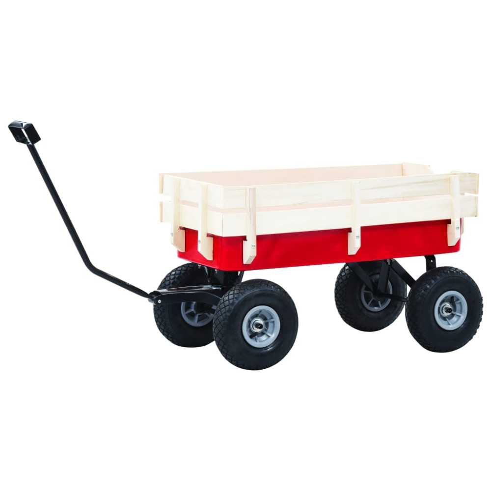 Produktbild för Dragvagn 150 kg röd