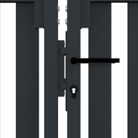 Produktbild för Stängselgrind dubbel stål 306x200 cm antracit