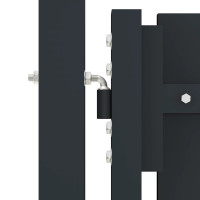 Produktbild för Stängselgrind dubbel stål 306x125 cm antracit