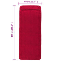 Produktbild för Badhanddukar 6 st vinröd 60x135 cm tyg 400 gsm