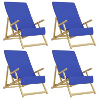 Produktbild för Badhanddukar 4 st kungsblå 60x135 cm tyg 400 gsm