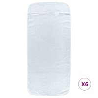 Produktbild för Badhanddukar 6 st vita 60x135 cm tyg 400 gsm