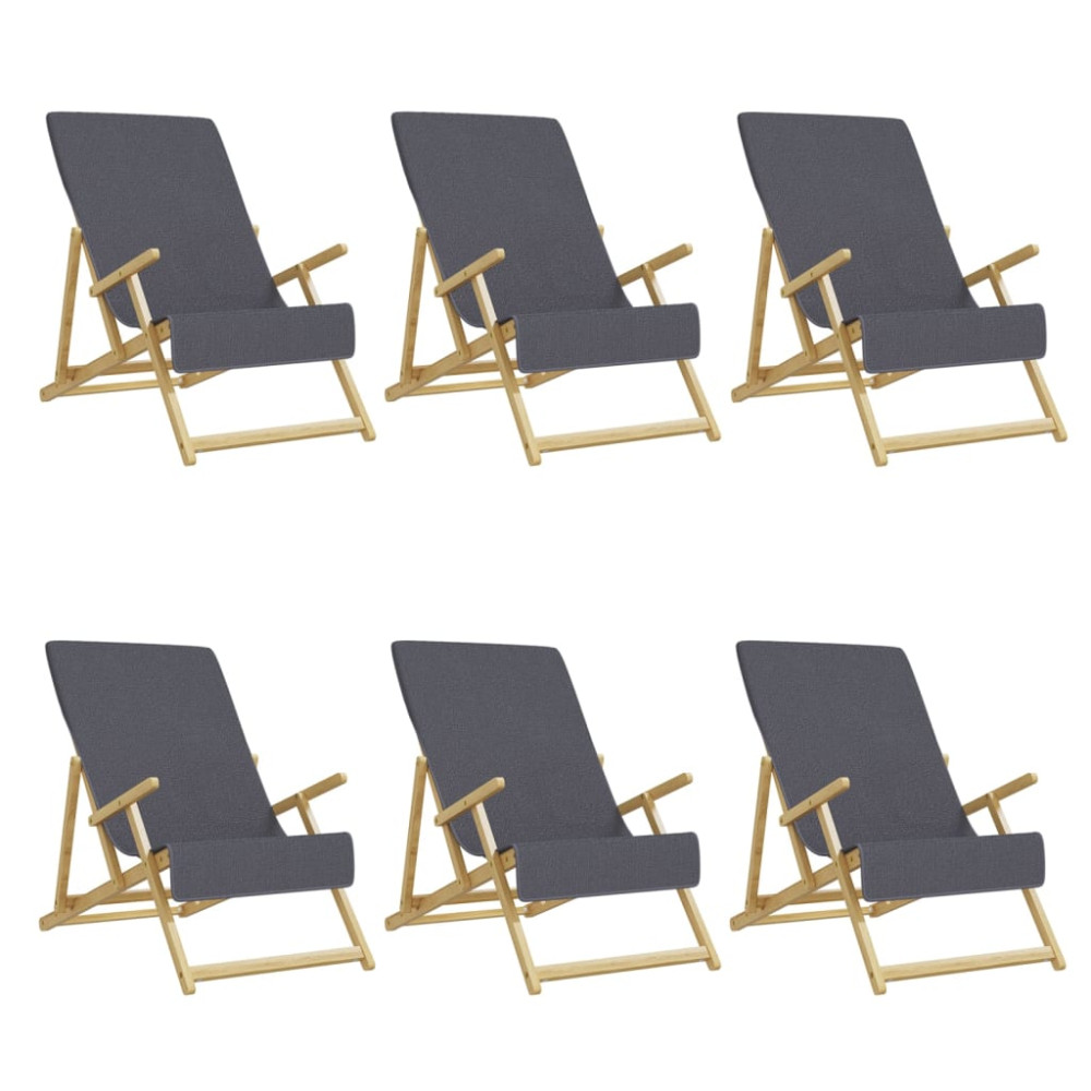 Produktbild för Badhanddukar 6 st antracit 60x135 cm tyg 400 gsm