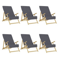 Produktbild för Badhanddukar 6 st antracit 60x135 cm tyg 400 gsm