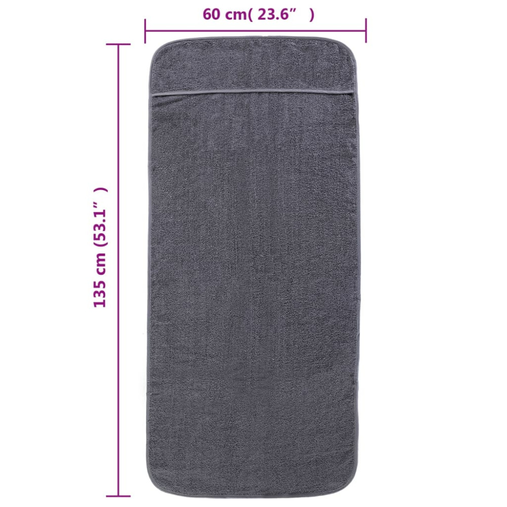 Produktbild för Badhanddukar 6 st antracit 60x135 cm tyg 400 gsm
