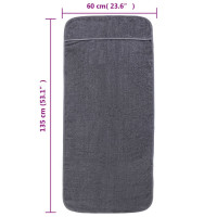 Produktbild för Badhanddukar 6 st antracit 60x135 cm tyg 400 gsm