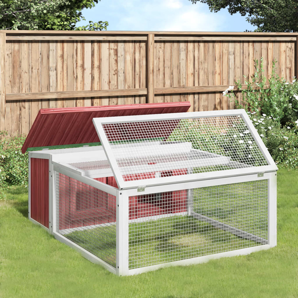 Produktbild för Kaninbur mocka 117,5x97x47,5 cm massiv furu