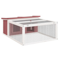 Produktbild för Kaninbur mocka 117,5x97x47,5 cm massiv furu