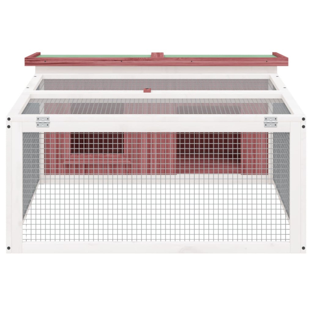 Produktbild för Kaninbur mocka 117,5x97x47,5 cm massiv furu