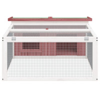 Produktbild för Kaninbur mocka 117,5x97x47,5 cm massiv furu
