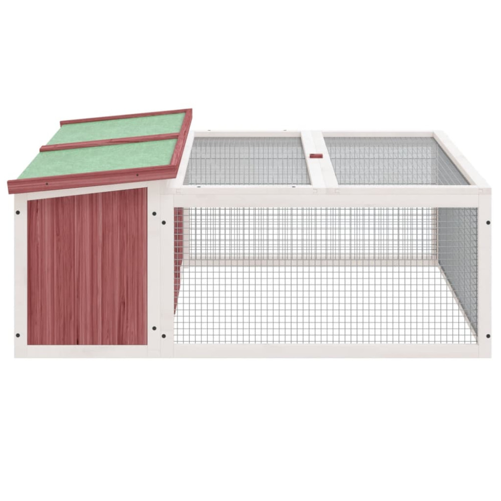 Produktbild för Kaninbur mocka 117,5x97x47,5 cm massiv furu
