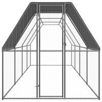 Produktbild för Hönsbur för utomhusbruk 2x8x2 m galvaniserat stål