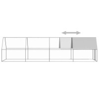 Produktbild för Hönsbur för utomhusbruk 2x8x2 m galvaniserat stål