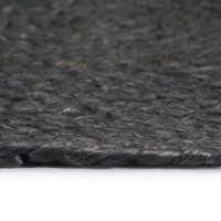 Produktbild för Bordstabletter 6 st mörkgrå 38 cm rund jute