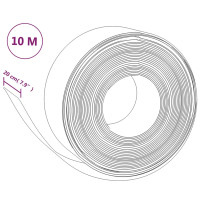 Produktbild för Rabattkant grå 2 st 10 m 20 cm polyeten