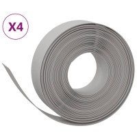 Produktbild för Rabattkant grå 4 st 10 m 15 cm polyeten