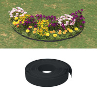 Produktbild för Rabattkant svart 5 st 10 m 10 cm polyeten