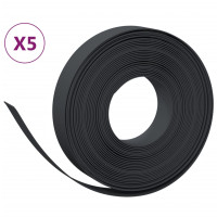Produktbild för Rabattkant svart 5 st 10 m 10 cm polyeten