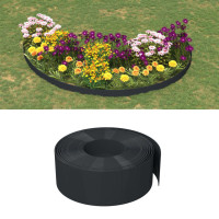Produktbild för Rabattkant svart 4 st 10 m 20 cm polyeten