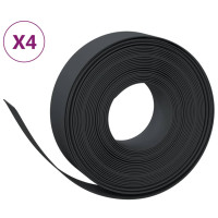Produktbild för Rabattkant svart 4 st 10 m 15 cm polyeten