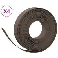 Produktbild för Rabattkant brun 4 st 10 m 10 cm polyeten