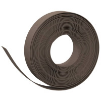 Produktbild för Rabattkant brun 4 st 10 m 10 cm polyeten