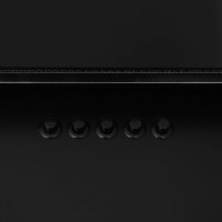 Miniatyr av produktbild för Köksfläkt 60 cm rostfritt stål och härdat glas svart