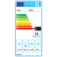 Produktbild för Väggmonterad köksfläkt 60 cm rostfritt stål 756 m³/h LED