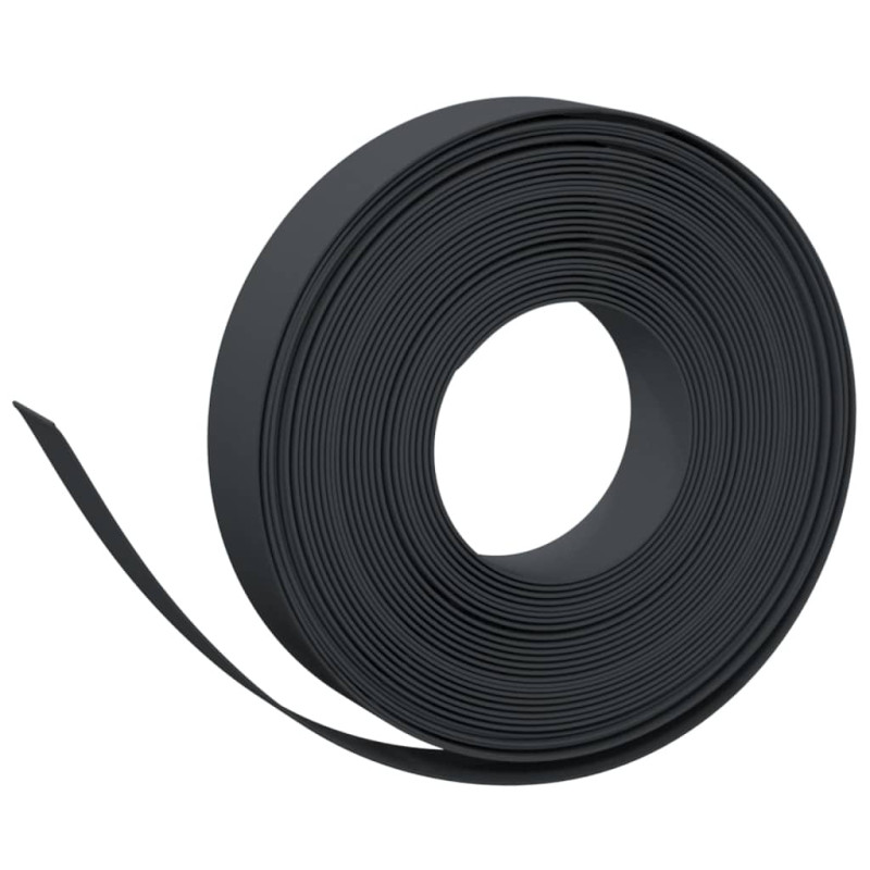 Produktbild för Rabattkant svart 4 st 10 m 10 cm polyeten