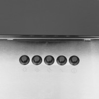 Miniatyr av produktbild för Köksfläkt 90 cm rostfritt stål och härdat glas silver