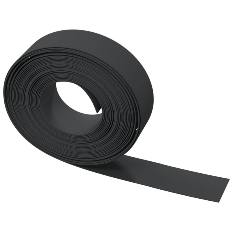 Produktbild för Rabattkant svart 5 st 10 m 15 cm polyeten