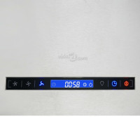 Produktbild för Hängande köksfläkt touchsensor LCD 55 cm rostfritt stål