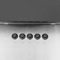 Miniatyr av produktbild för Köksfläkt 60 cm rostfritt stål och härdat glas silver