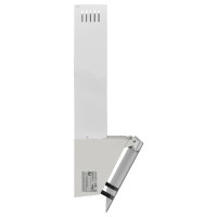 Produktbild för Köksfläkt 60 cm stål och härdat glas vit