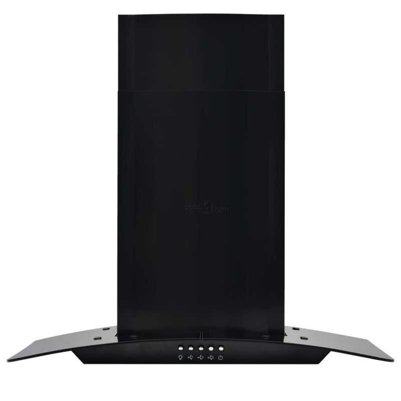 Produktbild för Väggmonterad köksfläkt rostfritt stål 756 m³/h 60 cm svart