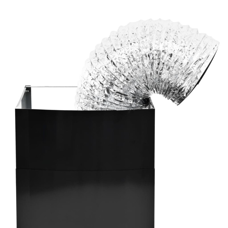 Produktbild för Väggmonterad köksfläkt rostfritt stål 756 m³/h 60 cm svart