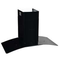 Produktbild för Väggmonterad köksfläkt rostfritt stål 756 m³/h 90 cm svart