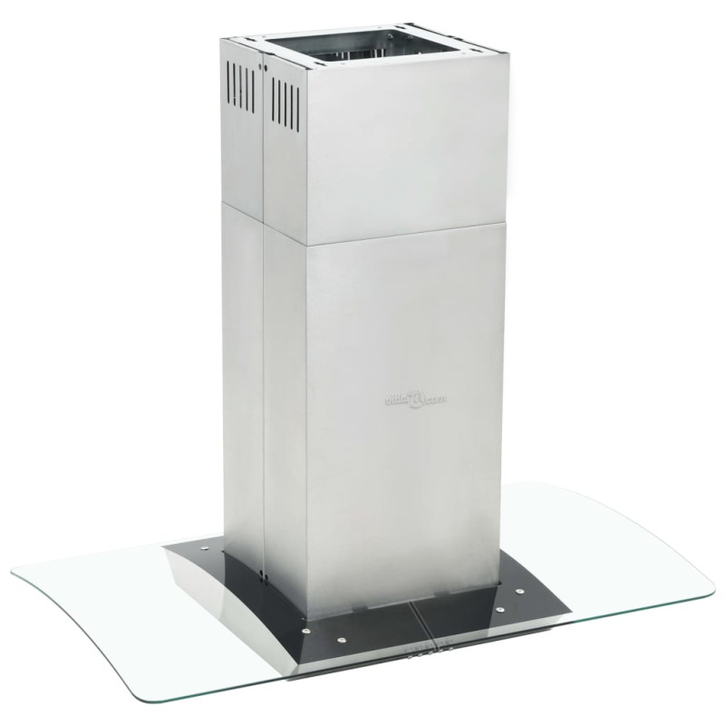 Produktbild för Köksfläkt för köksö 90 cm rostfritt stål 756 m³/tim LED