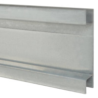 Produktbild för Staketstolpar 10 st silver 260 cm galvaniserat stål