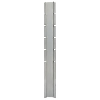 Produktbild för Staketstolpar 10 st silver 160 cm galvaniserat stål