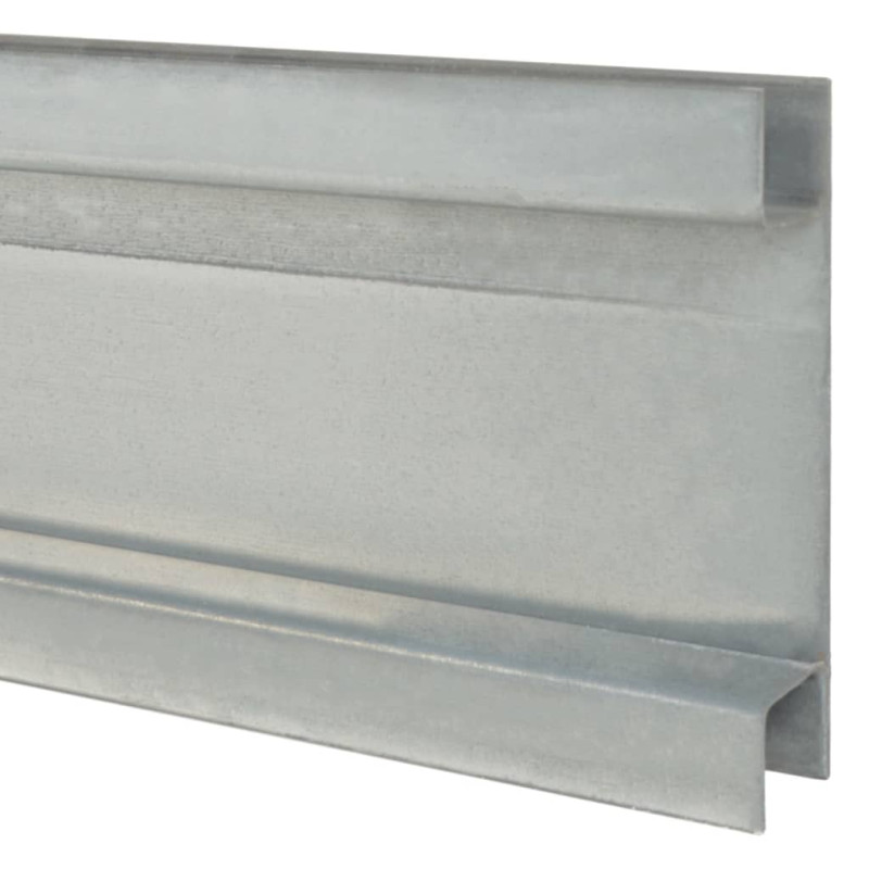 Produktbild för Staketstolpar 30 st silver 160 cm galvaniserat stål