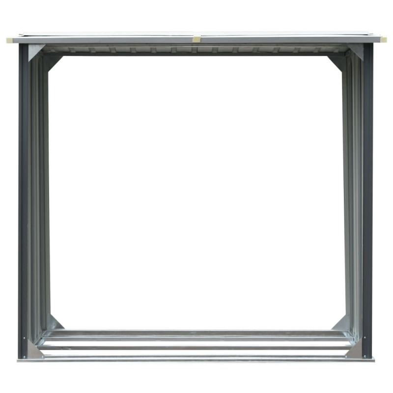 Produktbild för Vedskjul galvaniserat stål 172x91x154 cm grå